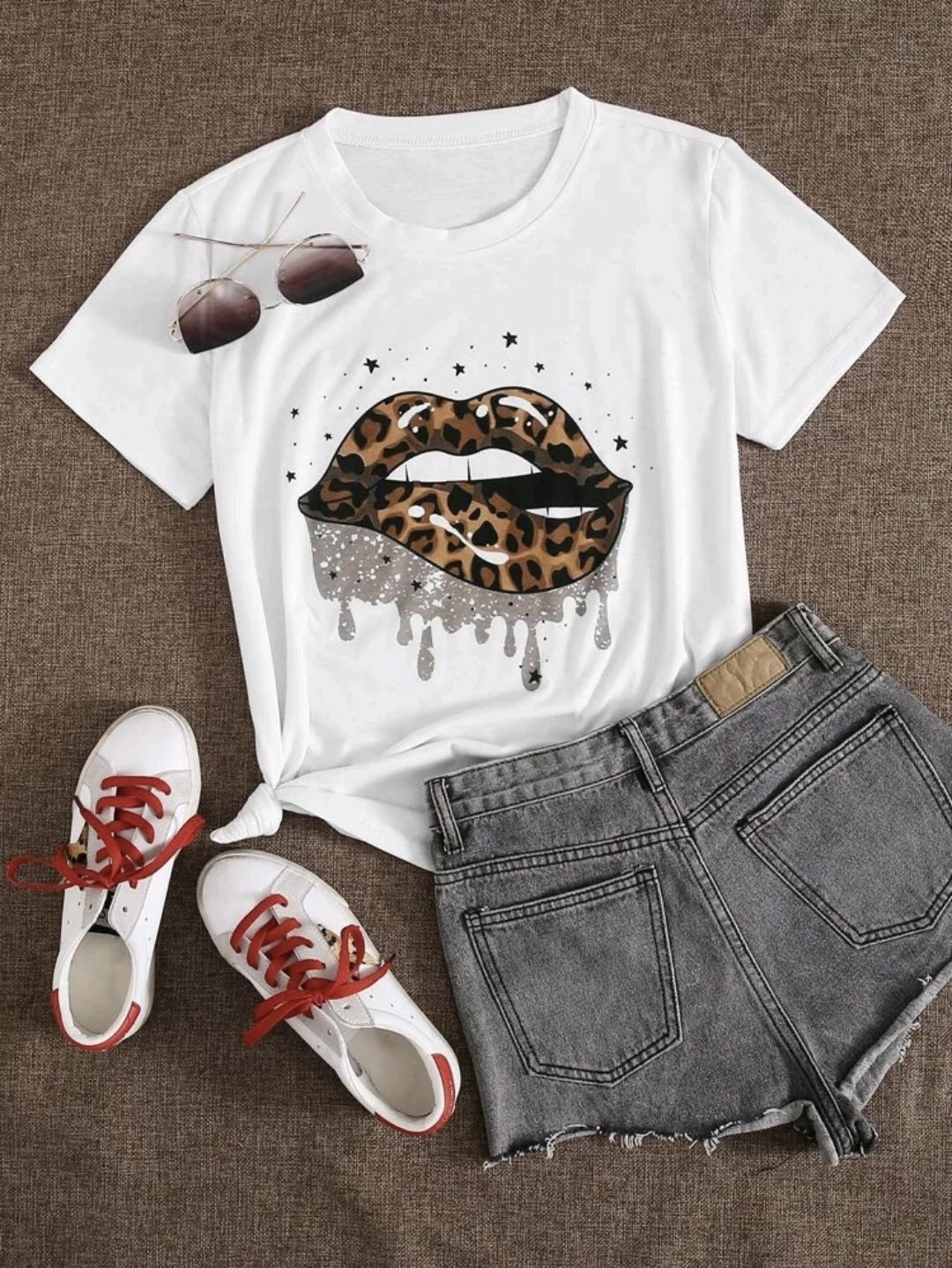 Camiseta estampado leopardo